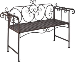 vidaXL - Tuinbank - 132 - cm - staal - antiekbruin