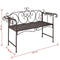 vidaXL - Tuinbank - 132 - cm - staal - antiekbruin