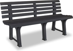 vidaXL - Tuinbank - 145,5 - cm - kunststof - antraciet