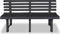 vidaXL - Tuinbank - 145,5 - cm - kunststof - antraciet