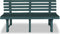 vidaXL - Tuinbank - 145,5 - cm - kunststof - groen