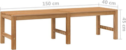 vidaXL - Tuinbank - 150 - cm - massief - teakhout