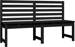 vidaXL - Tuinbank - 157,5 - cm - massief - grenenhout - zwart