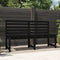 vidaXL - Tuinbank - 157,5 - cm - massief - grenenhout - zwart