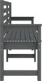 vidaXL - Tuinbank - 159,5x48x91,5 - cm - massief - grenenhout - grijs