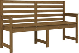 vidaXL - Tuinbank - 159,5x48x91,5 - cm - massief - grenenhout - honingbruin