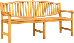 vidaXL - Tuinbank - 179,5x60x90 - cm - massief - teakhout
