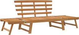vidaXL - Tuinbank - 2-in-1 - 190 - cm - massief - acaciahout