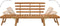 vidaXL - Tuinbank - 2-in-1 - 190 - cm - massief - acaciahout