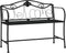 vidaXL - Tuinbank - 2-zits - 104 - cm - staal - zwart