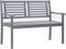 vidaXL - Tuinbank - 2-zits - 120 - cm - massief - eucalyptushout - grijs