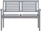 vidaXL - Tuinbank - 2-zits - 120 - cm - massief - eucalyptushout - grijs