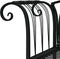 vidaXL - Tuinbank - 2-zits - 128 - cm - staal - zwart
