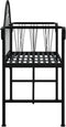 vidaXL - Tuinbank - 2-zits - 128 - cm - staal - zwart