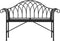 vidaXL - Tuinbank - 2-zits - 128 - cm - staal - zwart