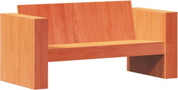 vidaXL - Tuinbank - 2-zits - 134x60x62 - cm - massief - grenenhout - wasbruin