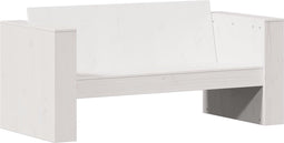 vidaXL - Tuinbank - 2-zits - 134x60x62 - cm - massief - grenenhout - wit