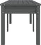 vidaXL - Tuinbank - 2-zits - 159,5x44x45 - cm - massief - grenenhout - grijs