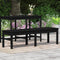 vidaXL - Tuinbank - 2-zits - 159,5x44x45 - cm - massief - grenenhout - zwart