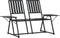 vidaXL - Tuinbank - 2-zits - 165 - cm - staal - zwart