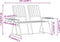 vidaXL - Tuinbank - 2-zits - 165 - cm - staal - zwart