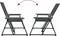 vidaXL - Tuinbank - 2-zits - 165 - cm - staal - zwart