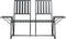 vidaXL - Tuinbank - 2-zits - 165 - cm - staal - zwart
