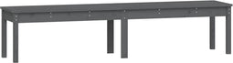 vidaXL - Tuinbank - 2-zits - 203,5x44x45 - cm - massief - grenenhout - grijs