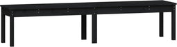 vidaXL - Tuinbank - 2-zits - 203,5x44x45 - cm - massief - grenenhout - zwart