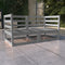 vidaXL - Tuinbank - 2-zits - massief - grenenhout - grijs