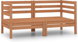vidaXL - Tuinbank - 2-zits - massief - grenenhout - honingbruin
