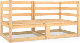 vidaXL - Tuinbank - 2-zits - massief - grenenhout