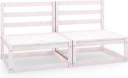 vidaXL - Tuinbank - 2-zits - massief - grenenhout - wit