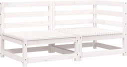 vidaXL - Tuinbank - 2-zits - massief - grenenhout - wit
