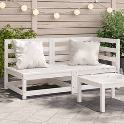 vidaXL - Tuinbank - 2-zits - massief - grenenhout - wit