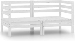 vidaXL - Tuinbank - 2-zits - massief - grenenhout - wit