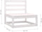 vidaXL - Tuinbank - 2-zits - massief - grenenhout - wit