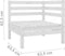 vidaXL - Tuinbank - 2-zits - massief - grenenhout - wit