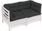 vidaXL - Tuinbank - 2-zits - met - antraciet - kussens - massief - grenenhout