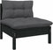 vidaXL - Tuinbank - 2-zits - met - antraciet - kussens - massief - grenenhout