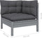 vidaXL - Tuinbank - 2-zits - met - antraciet - kussens - massief - grenenhout