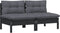 vidaXL - Tuinbank - 2-zits - met - antraciet - kussens - massief - grenenhout