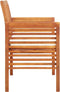 vidaXL - Tuinbank - 2-zits - met - kussen - 120 - cm - massief - acaciahout
