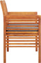 vidaXL - Tuinbank - 2-zits - met - kussen - 120 - cm - massief - acaciahout