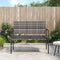 vidaXL - Tuinbank - 2-zits - met - kussen - poly - rattan - grijs