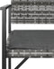 vidaXL - Tuinbank - 2-zits - met - kussen - poly - rattan - grijs