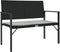 vidaXL - Tuinbank - 2-zits - met - kussen - poly - rattan - zwart