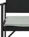 vidaXL - Tuinbank - 2-zits - met - kussen - poly - rattan - zwart