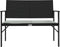 vidaXL - Tuinbank - 2-zits - met - kussen - poly - rattan - zwart