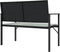 vidaXL - Tuinbank - 2-zits - met - kussen - poly - rattan - zwart